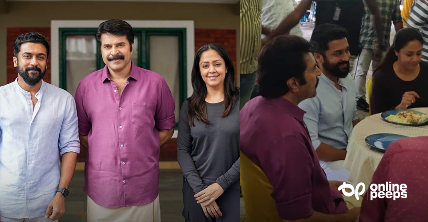 മമ്മൂട്ടിയും ജ്യോതികയും ഒന്നിക്കുന്ന കാതല്‍ സെറ്റിലെത്തി സൂര്യ ; ചിത്രങ്ങള്‍ വൈറല്‍