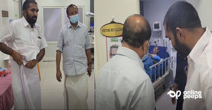 ഉമ്മന്ചാണ്ടിയെ സ്വകാര്യ ആശുപത്രയിലെത്തി സന്ദര്ശിച്ച് വി.മുരളീധരന്