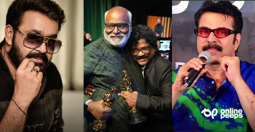 ‘ഇന്ത്യയുടെ ഈ അഭിമാന വിജയത്തിന് നിങ്ങളെ നമിക്കുന്നു’; ഓസ്‌കര്‍ ജേതാക്കള്‍ക്ക് അഭിനന്ദനവുമായി മമ്മൂട്ടി, മോഹന്‍ലാല്‍
