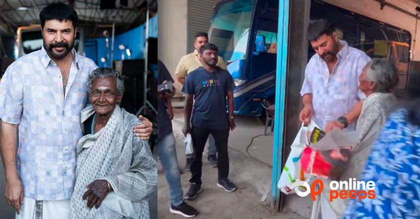അമ്മാളു അമ്മയെ നെഞ്ചോട് ചേര്‍ത്തും കുശലം പറഞ്ഞും മെഗാസ്റ്റാര്‍